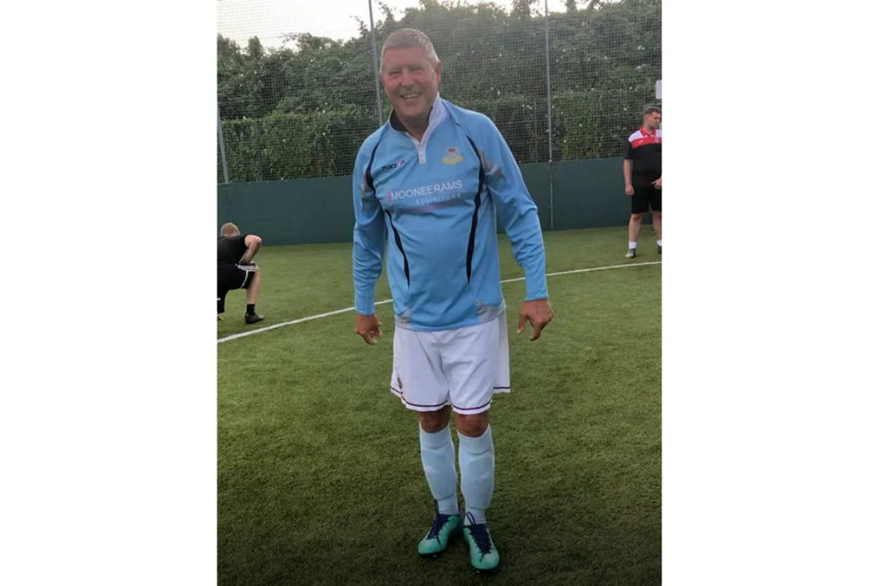 Kevin Martin at a 5-a-side football game.
